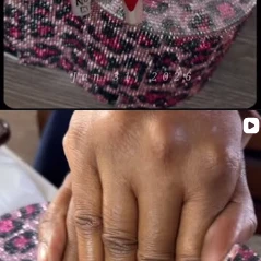 Polka dot nail art